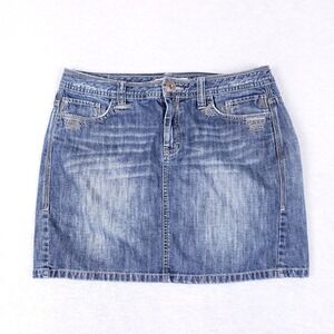 Tommy Hilfiger Denim Mini Skirt Size 12 Medium Blue Y2K Revival Throwback‎ Style